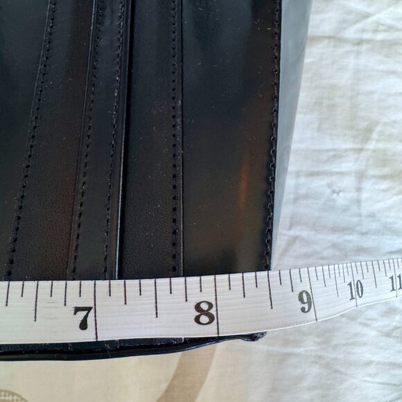 Vintage Early 00s Franco Visconti Black Patent Leather Shoulder Bag - Picture 11 of 15